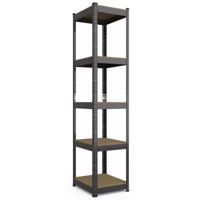Cтеллаж складской Nex Home Raft metalic Budget 1800x400x400mm, 5 rafturi MDF, antracit