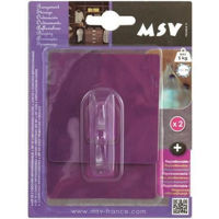 Аксессуар для ванной MSV 41011 Крючки самоклеющиеся 2шт квадрат 8x8cm, сиренив, пластик