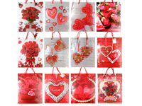 Пакет подарочный "Сердца и розы" 26X10XH32сm