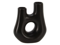 Vaza din ceramica "Pascal" H13cm, D11cm, neagra