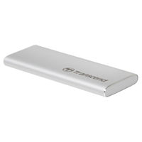 1.0TB  Transcend Portable SSD ESD260C Silver, USB-C 3.1 (81.4x33.6x7.5mm, 33g, R/W:520/460MB/s)