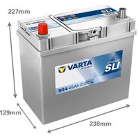 Автомобильный аккумулятор Varta 45AH 330A(JIS) клемы 1 (238x129x227) S4 023 (545158033K262)