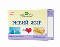 Рыбий жир с витаминами E капсулы 0,37г №100
