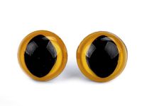 Ochi de pisică cu dispozitiv de siguranță, Ø14 mm / chihlimbar deschis