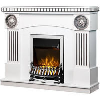 Șemineu electric ArtFlame Prometeu & Galileo silver, 1050x1200x330 mm, Alb