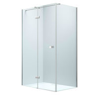Cabină de duș LIBRA 120 * 80 * 200cm (sticlă + uși), reversibilă, articulată, cromată, sticlă transparentă 8mm