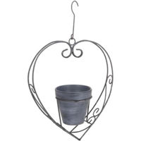 Цветочный горшок ProGarden 31139 Кашпо для цветов подвесное Сердце 36x15x40cm, металл