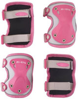 Комплект защиты для коленей и локтей Micro светоотражающий Pink M
