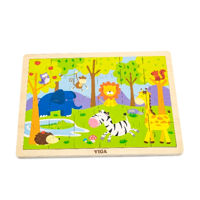 Puzzle din lemn “Animăluțe” 24 elem. VIGA