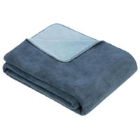 Домашний текстиль Ibena 2340/710 Uni Decke Double Face Dublin Petrol/turquoise