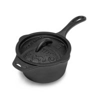 Căuș Petromax Souce Pan 35cm cu capac si miner, fonta