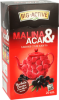 Ceai negru Big Active with Raspeberry & Acai, 20 plicuri