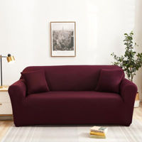 Домашний текстиль Relaxe Home Чехол для дивана Solid Sofa Cover 2 места (145-185 см) Бордовый