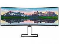 48,8"PHILIPS 498P9 Black,Сurved-VA,5120x1440,5ms,AdaptiveSync,450 cd,HDR,80M:1.HDMI+DP+USB,KVM,Spkrs