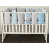 Бортик для кроватки Veres 154.05.10 Комплект Фэнс-бампер 6ед. Summer bunny blue 30*17