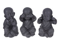 Statuetă "Buddha nu vede, nu aude, nu vorbește rău" 27cm
