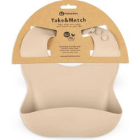 Bavețică Petite&Mars 706818 Baveta moale din silicon Take&Match Desert Sand