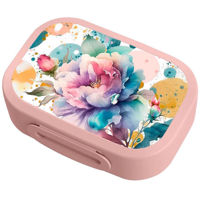 Контейнер для хранения пищи Promstore 55656 Lunch-box Phibo Flori 0.98l, roz