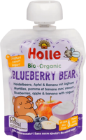 Пюре с йогуртом, Holle Bio Organic, Blueberry Bear, черника, яблоки, бананы, (8 месяцев+), 85 г