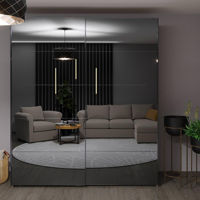 Dulap Bayro Top line Napoli 2000x2300x580 серый камень, купе