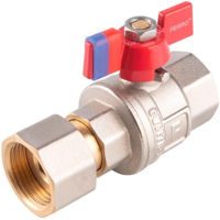 Запорная арматура Ferro Шаровой кран с полуголландской резьбой 3/4" FF KFPM2SG