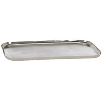 Поднос/столик кухонный Promstore 25842 Поднос металлический с бортиком 30x16сm, серебрянный
