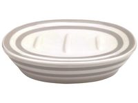 Săpunieră MSV Deauville alb-gri, ceramică