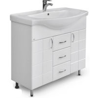 Dulap pentru lavoar Mashtab 11576 Domino cu 3 sertare 90cm Alb