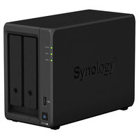 SYNOLOGY  "DS720+", 2-bay, Intel Celeron 4-core 2-2.7Ghz, 2Gb+1Slot, 2x1GbE, 2xM.2 NVMe