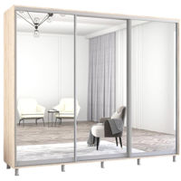 Dulap Mobildor-Lux Aron uși glisante din oglinzi (260x60x200H cm) Sonoma