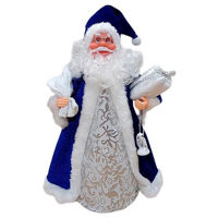 Новогодний декор Promstore 56880 Mos Crăciun, 30cm, Blue&Silver musical