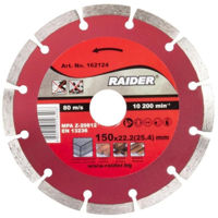 Набор головок, бит, насадок Raider Сегментный алмазный диск RD-DD23 150 x 22,2 (25,4) мм (162124)