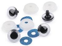 Ochi pentru jucării cu sclipici, Ø20 mm / albastru