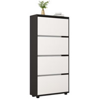 Raft pentru încălțăminte Mobildor-Lux Leo 80x27x164H cm Anthracite/White