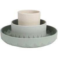 Seturi pentru hrănire bebelușilor Premaman PRFCBV-CCC-UNQ Set 3 piese din silicon Origami Verde