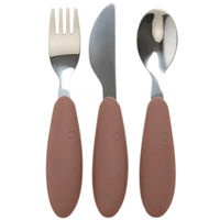 Seturi pentru hrănire bebelușilor BIBS 4340247 Set tacamuri din otel inoxidabil Woodchuck