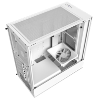 Case ATX NZXT H5 Flow, 1xUSB 3.2, 1xType-C, 2x120mm, Tempered Glass, Mesh Freont, White