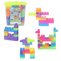 Конструктор miscellaneous 3080 Găleată cu blocuri neon Play Blox, 83 piese