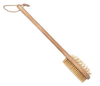Accesoriu pentru baie Банные Штучки 47782 Perie masaj naturala pe 2 fete Anticelulita 45cm, maner din lemn