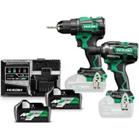 Набор электроинструментов Hitachi-Hikoki DS18DE + WR18DH 18V 4Ah*2buc UC18YFSL HSC3