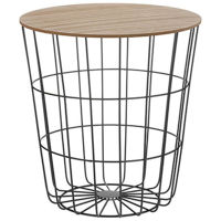 Журнальный столик H&S 51027 Masa D39cm H41cm metalica cu blat MDF