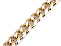 Bag / purse metal chain, width 14 mm, flat, 120 cm / gold