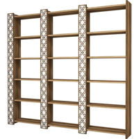 Офисный стеллаж Trendy Orasul 3, Nuc, Alb 184x170x24cm, raft de carti