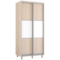 Dulap Mobildor-Lux Aron-S 1.0m-1.8m uși glisante din PAL orizontal (100x60x240H cm) Sonoma
