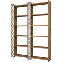 Офисный стеллаж Trendy Orasul 2, Nuc, Alb 124x170x24cm, raft de carti