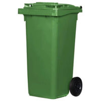 Урна для мусора Hydro S Tomberon plastic cu roti cauciuc, standart, 120 L, verde 8001223