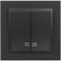 Выключатель электрический Mono Electric Выключатель 2P графитовый, освещение Despina