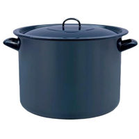 Кастрюля Metalac 54134 emailată 34cm, 23.5l, capac din metal, albastru inchis