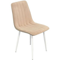 Стул Evelin di Costacurta XR-154Wh, Белый Металл/Ткань, Light beige-8 (velur)