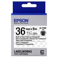Tape Cartridge EPSON LC7TBN9; 36mm/9m Clear, Black/Clear, C53S628404